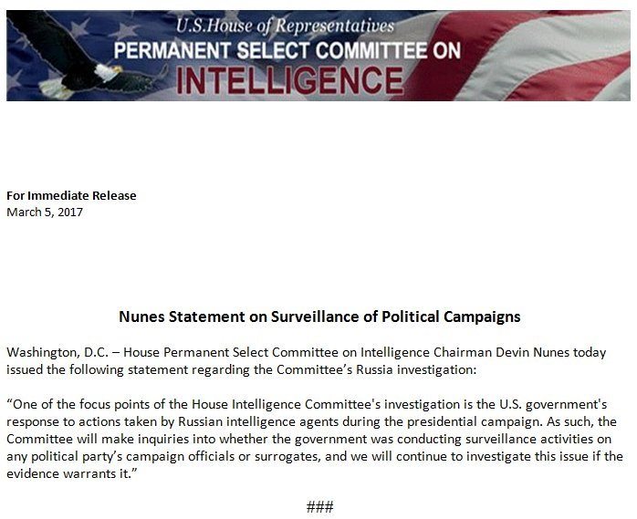 nunes statement