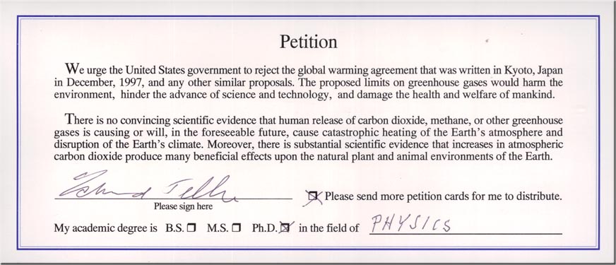 global warming petition