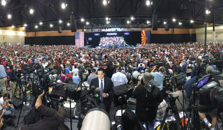 MASSIVE (Peaceful) Crowds Show Up in Phoenix For Trump Rally!